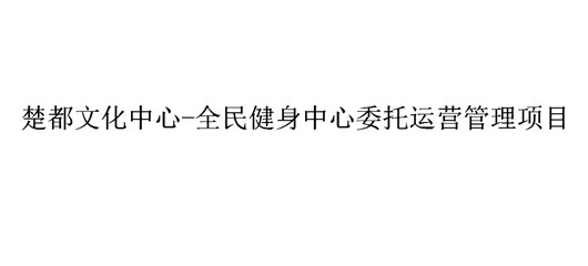 楚都文化中心-全民健身中心委托运营管理项目