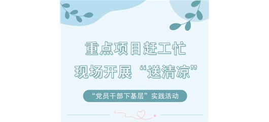 重点项目赶工忙 现场开展“送清凉”