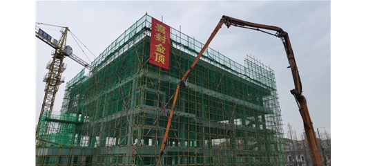 新建宜城市建投档案库项目封顶